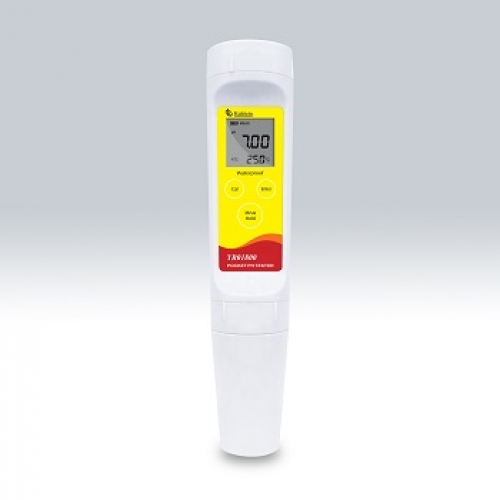 Laboratory pH meter, working