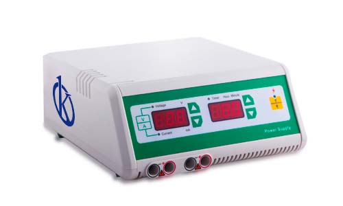 Parts and care of a power source for electrophoresis